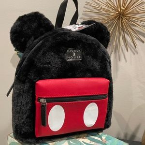 Mickey Mouse Fuzzy Fur Mini Backpack